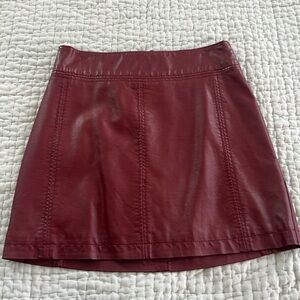 Free People - Vegan Leather Miniskirt
